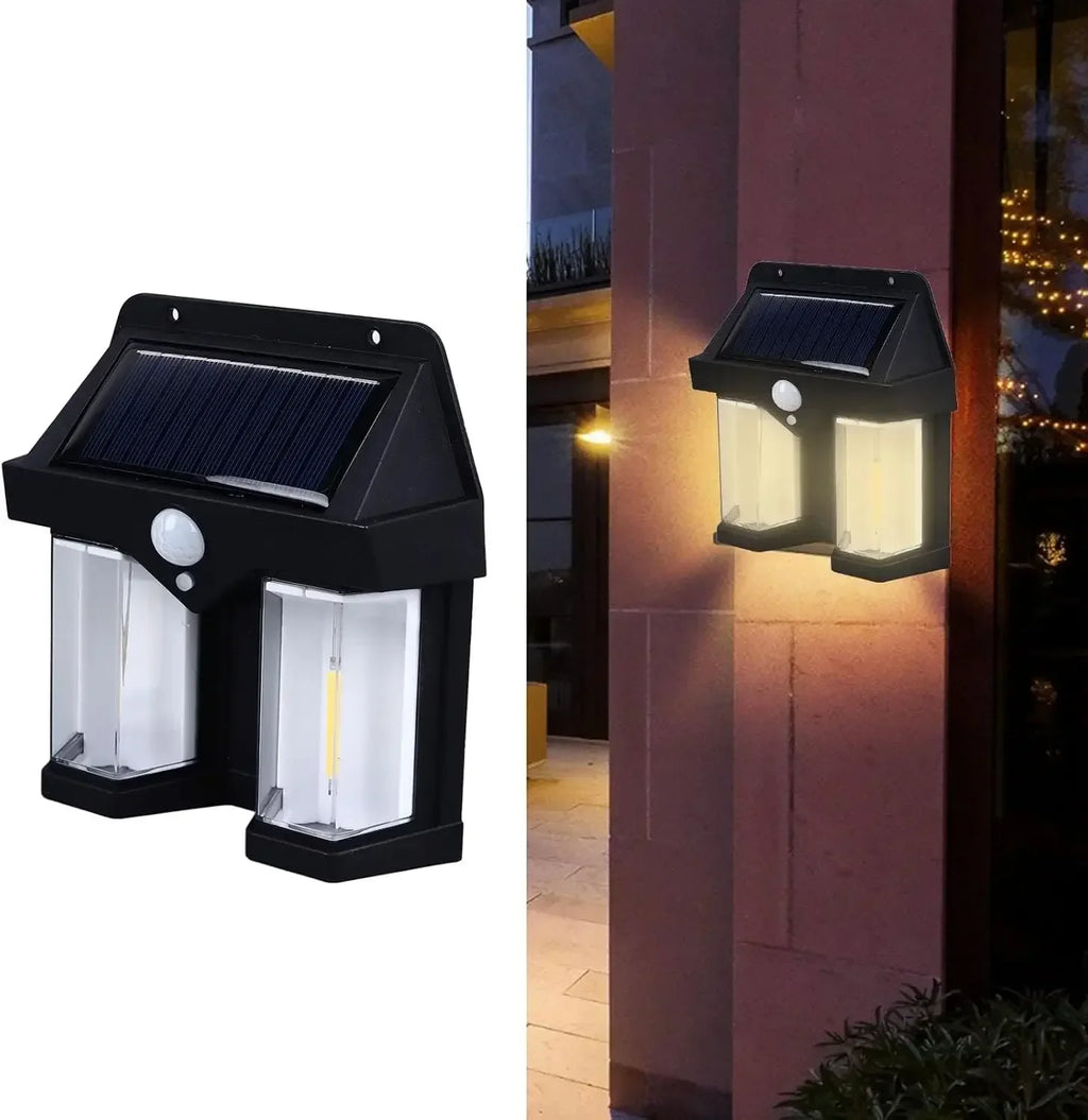 Solar Outdoor Wall Light – Motion Sensor LED Garden Lamp