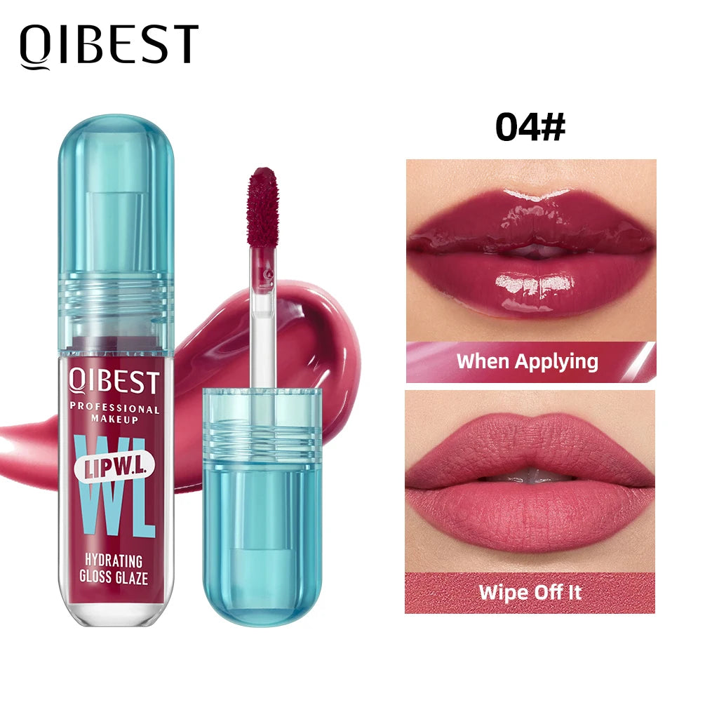 QIBEST Crystal Lip Gloss – Mirror Glaze & Hydrating Lip Tint
