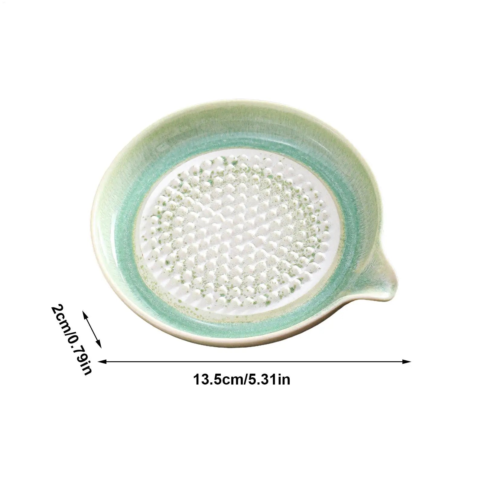 Grating Plate Ceramic Handmade Kitchen Tool Multifunctional Garlic Grater Dish for Home Kitchen Chocolate Onion Lemon Fruits Oasis Select