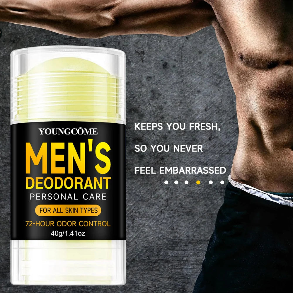 Men Sandalwood Deodorant Stick Anti Sweating Keep Drying Lasting Fragrance Remove Armpit Odor Underarm Refresh Sticks Refresh Oasis Select