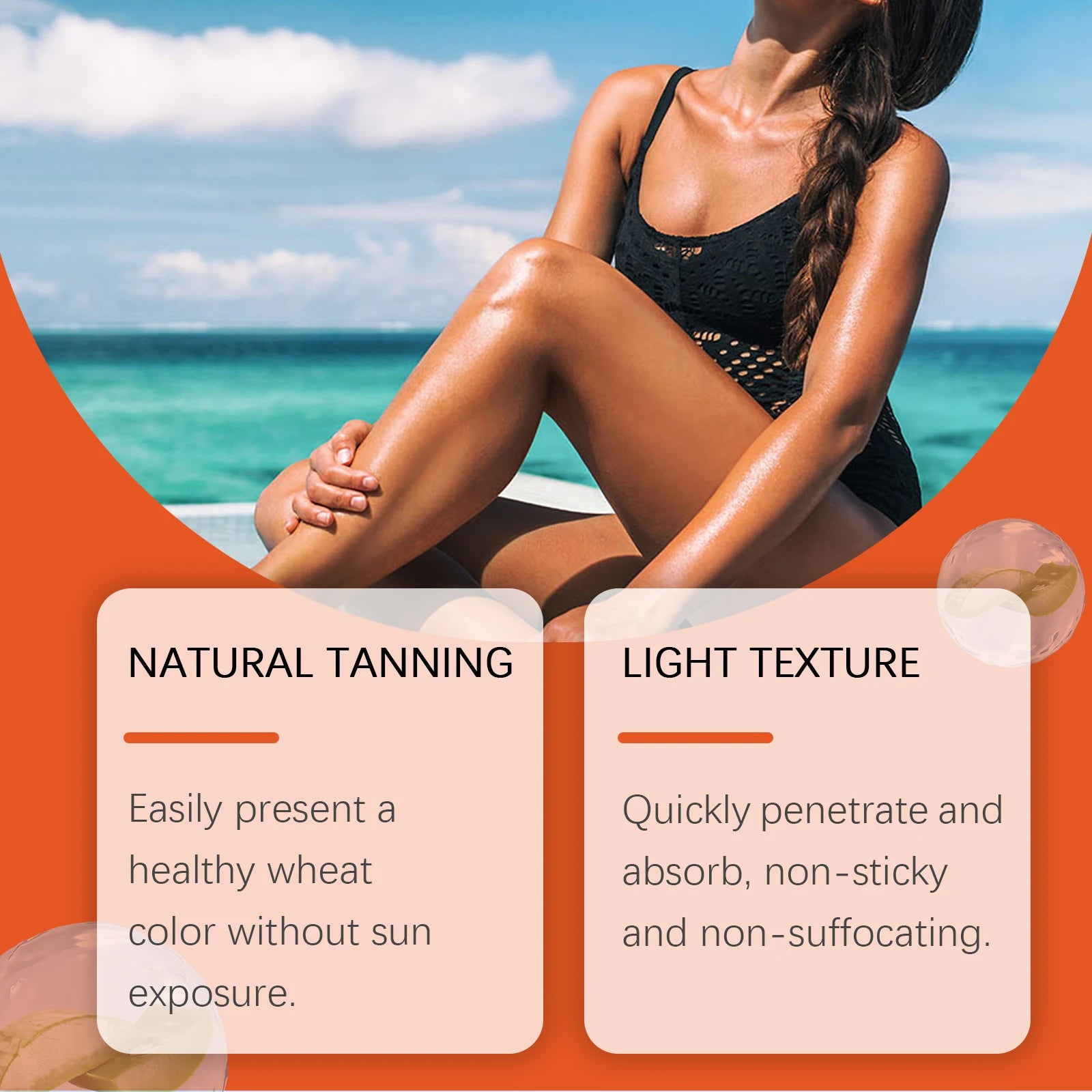 WIYUN Sunless Self Tanner Cream – Natural Bronze Glow 50g Self Tanner Cream Oasis Select
