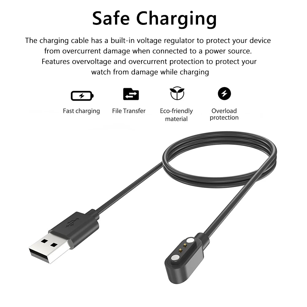 Magnetic USB Charger Cable for VeryFitPro ID205L ID205S ID206 GT01 Smartwatch Charger Cable Oasis Select