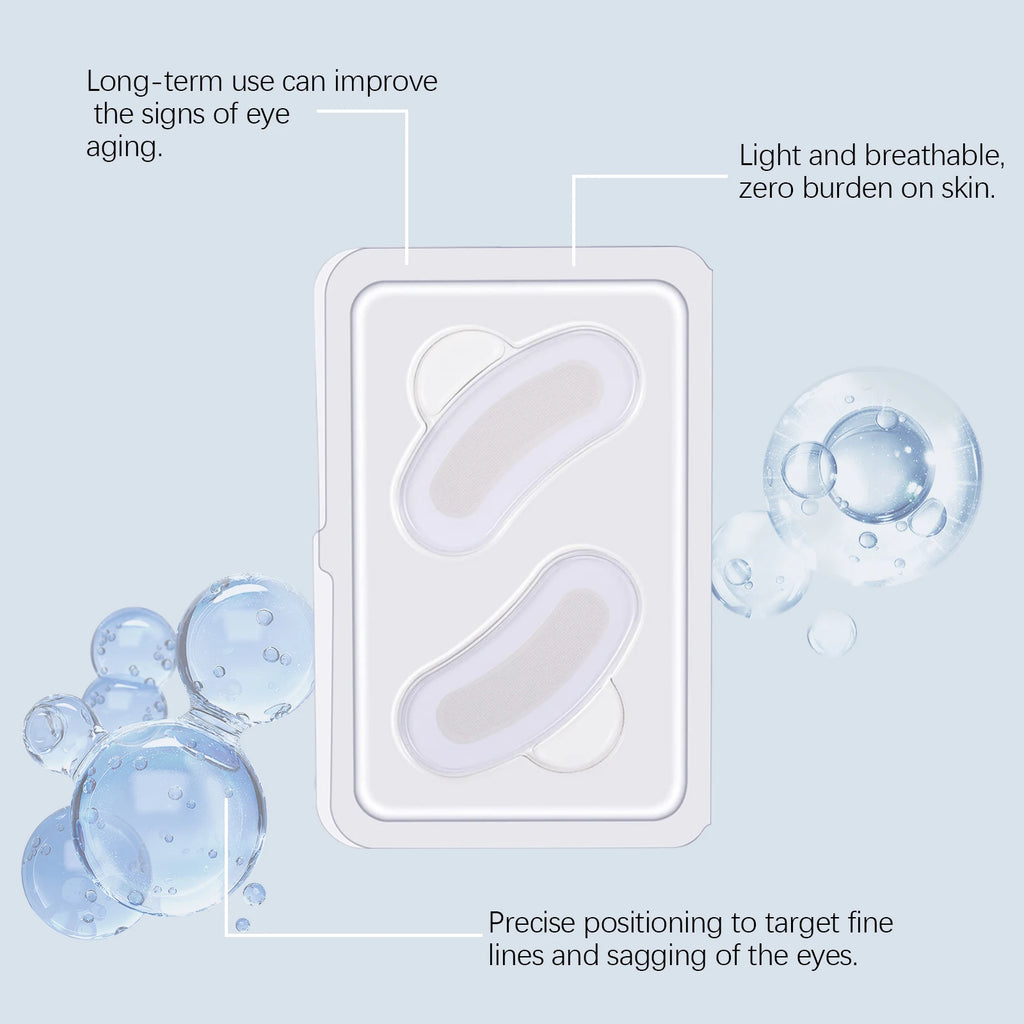 Micro-needle Eye Patch Hyaluronic Acid Anti-Wrinkle Fade Eye Fine Lines Moisturizing 0.25mm Caressing Microcrystals Eyes Patch Oasis Select