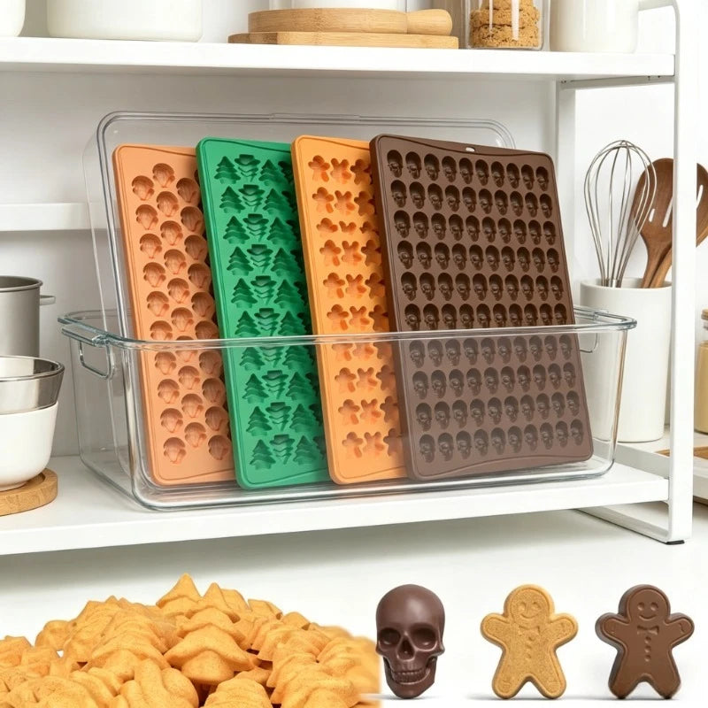 1pcs Creative Gingerbread Man Biscuit Mold 100 Hole Silicone Baking Biscuit Mold Mini Pet Dog Snack Biscuit DIY Chocolate Mold Oasis Select