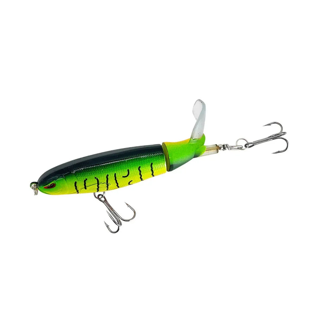 1/4/8Pcs 15g Topwater Fishing Lure Whopper Popper Artificial Bait Hard Plopper Soft Rotating Tail Fishing Tackle Fishing Bait Oasis Select Color A 15g
