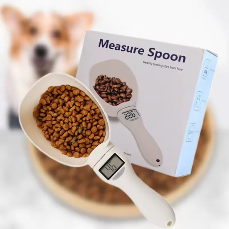 Household pet electronic measuring spoon scale 800g handle spoon scale nutrition scale mini complementary dog food feeding scale Oasis Select