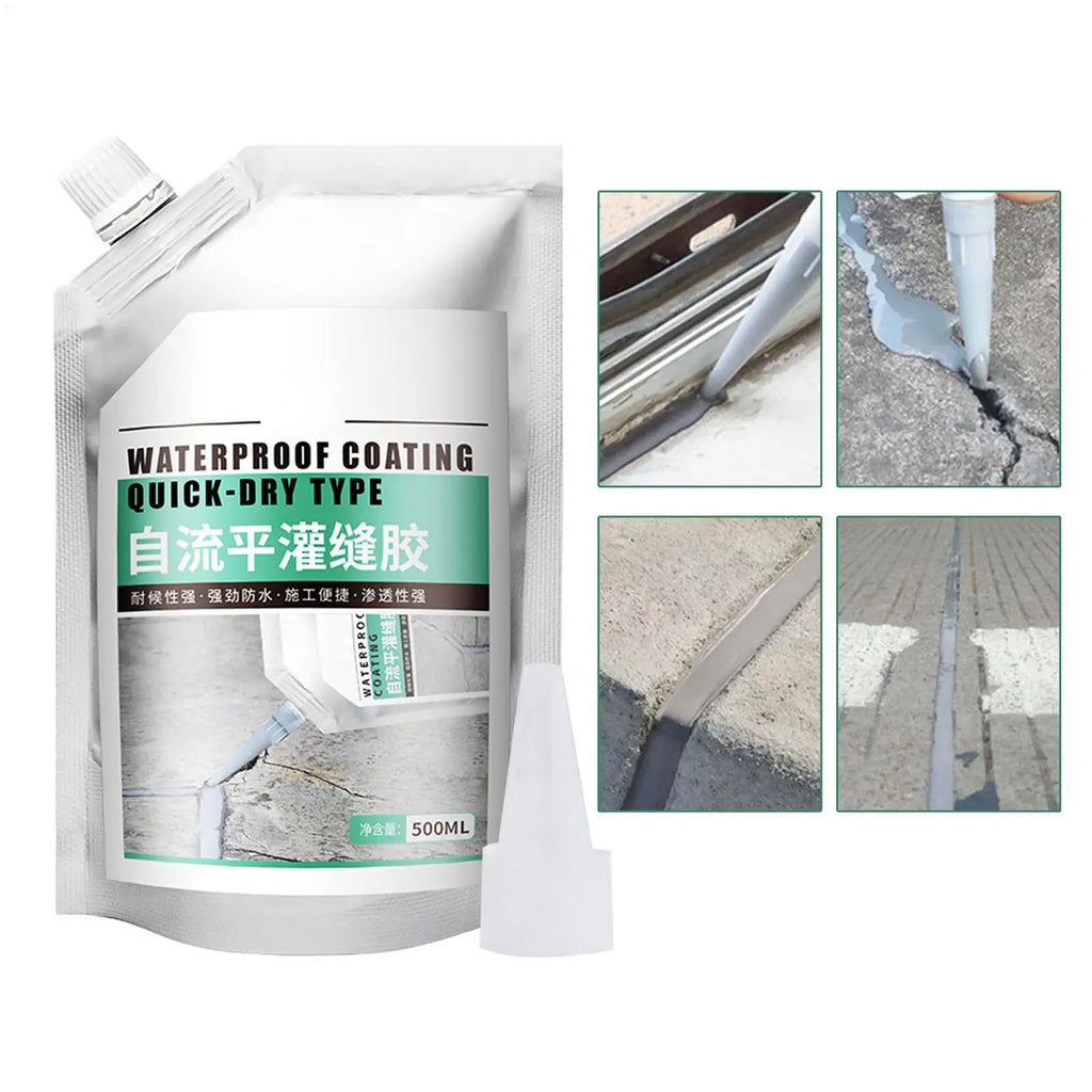 Concrete Repair Sealant 500ml Concrete Repairing Adhesive Wear-Resistant Quick-Drying Crack Sealing Glue for Wood Brick Roof Oasis Select