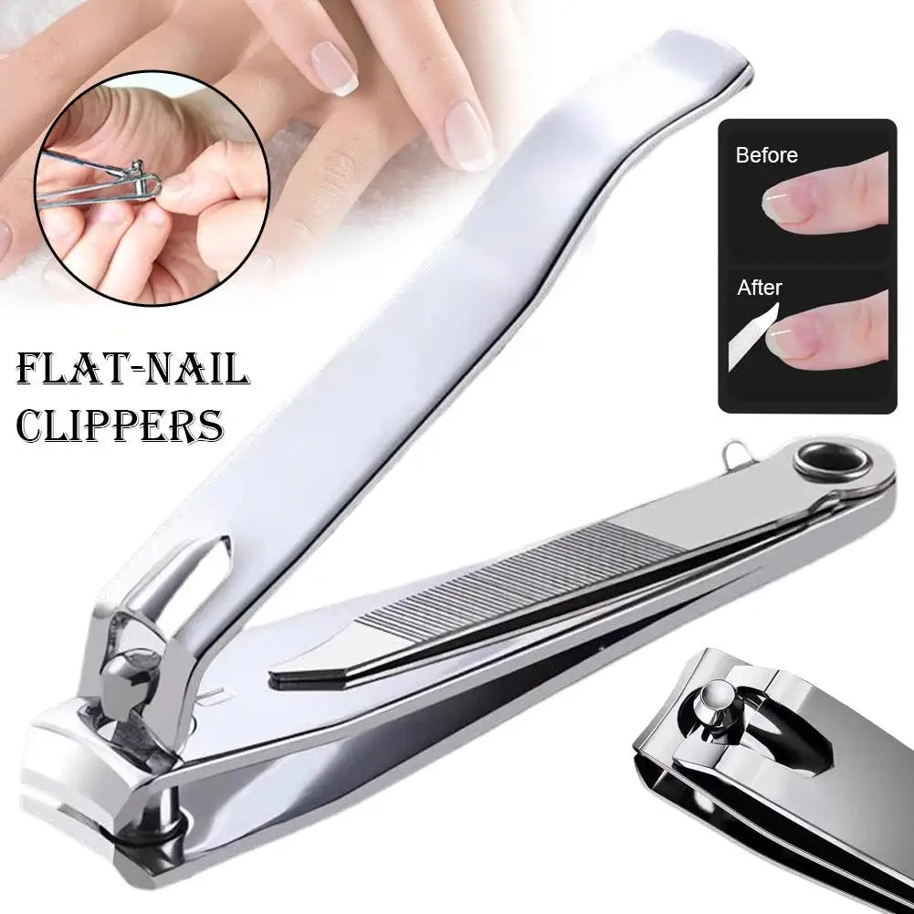 Premium Stainless Steel Nail Clipper Ultra Sharp Sturdy Fingernail & Toenail Clipper Cutter, Curved Edge Cutter Finger Nail Clip Oasis Select