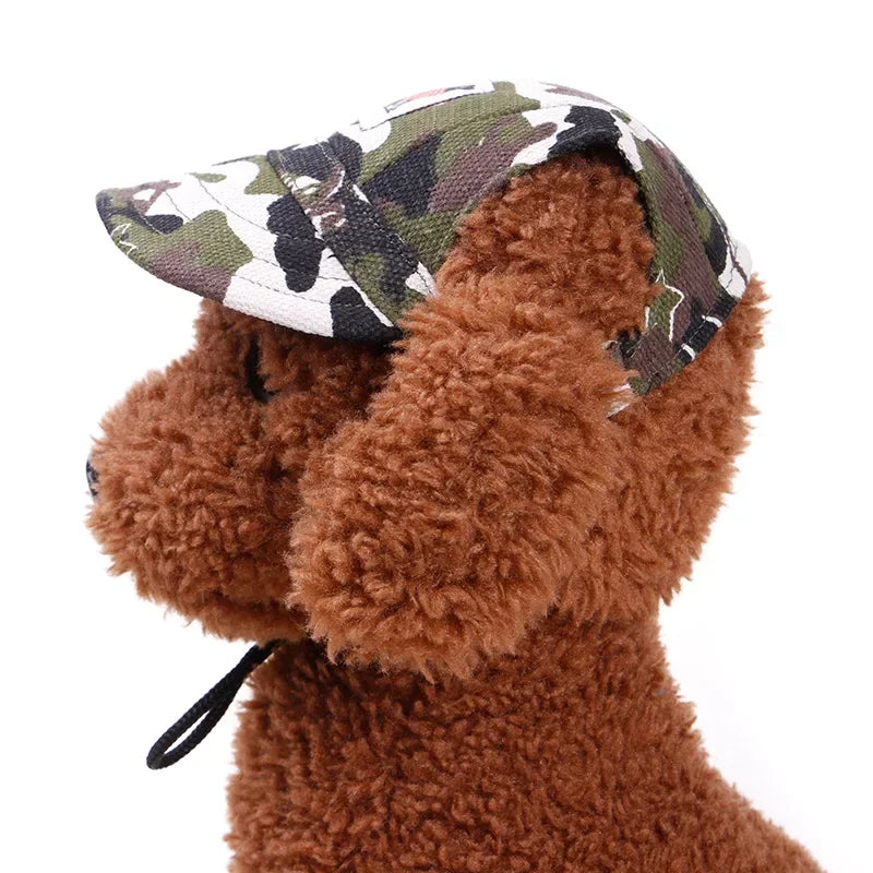 Dog Baseball Cap Hat with Neck Strap Adjustable Comfortable Ear Holes for Small Medium Large Dogs in Ourdoor Sun Protection Oasis Select