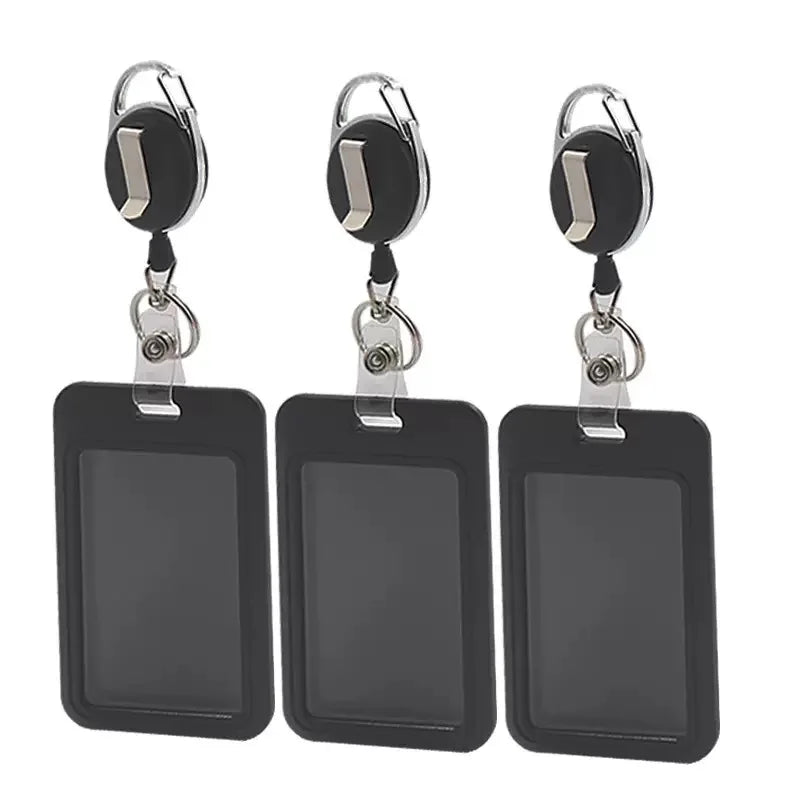 Work Permit Card Set - Rope Retractable Neck Hanging Document Card Set - Chest Tag Access Control Hard Shell Protective Set Oasis Select