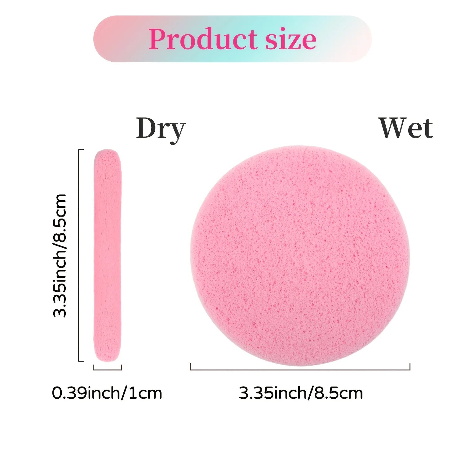 60PCS Compressed Facial Sponge, Beauty Spa Sponge, Suitable for Facial Cleansing, Makeup Removal and Other Purposes Oasis Select