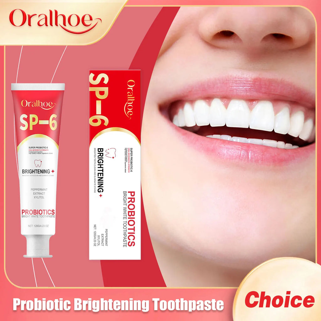 SP6 Probiotic Brightening Toothpaste Remove Plaque Stains Keep Fresh Breath Preventing Periodontitis Oral Teeth Care Toothpastes Oasis Select