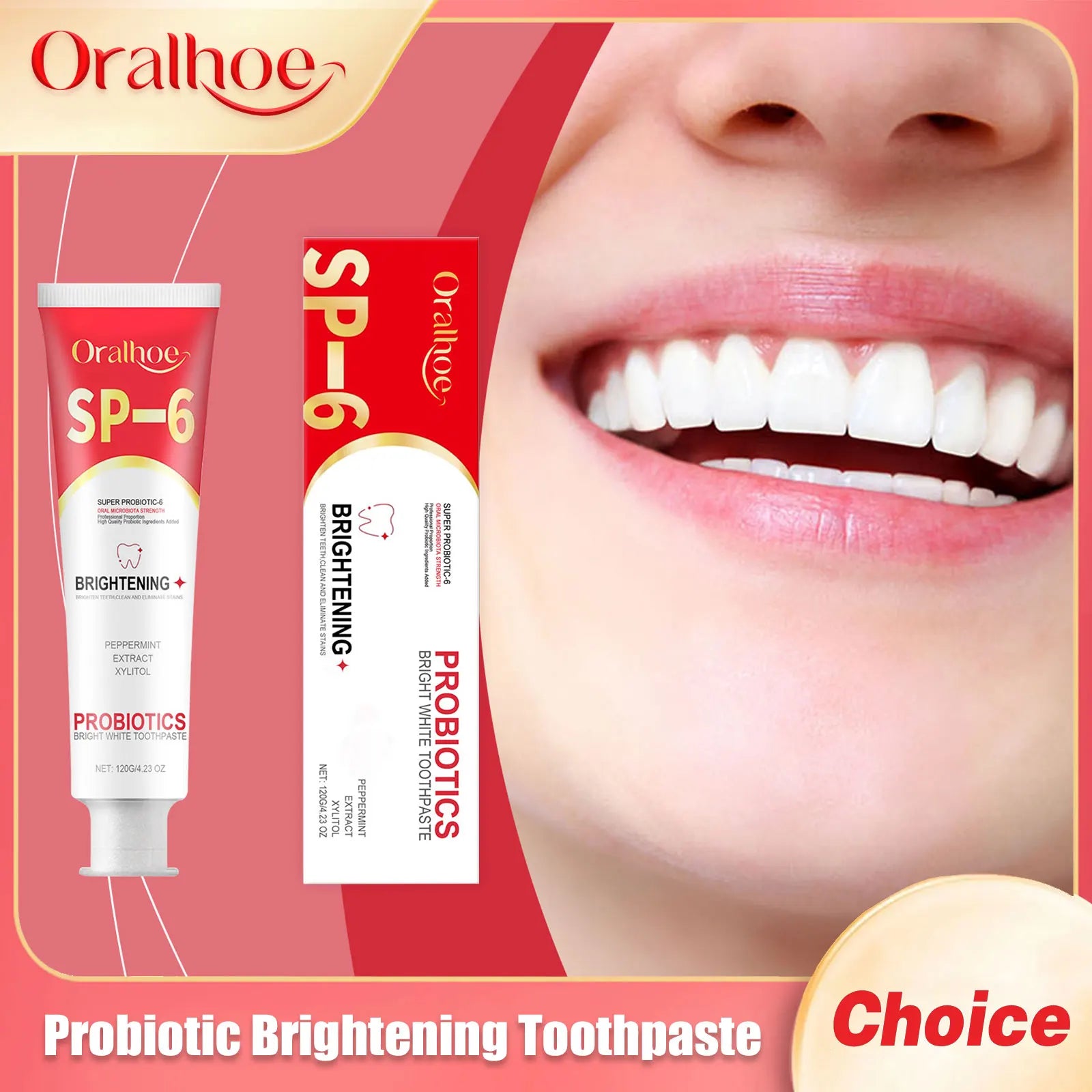 SP6 Probiotic Brightening Toothpaste Remove Plaque Stains Keep Fresh Breath Preventing Periodontitis Oral Teeth Care Toothpastes Oasis Select