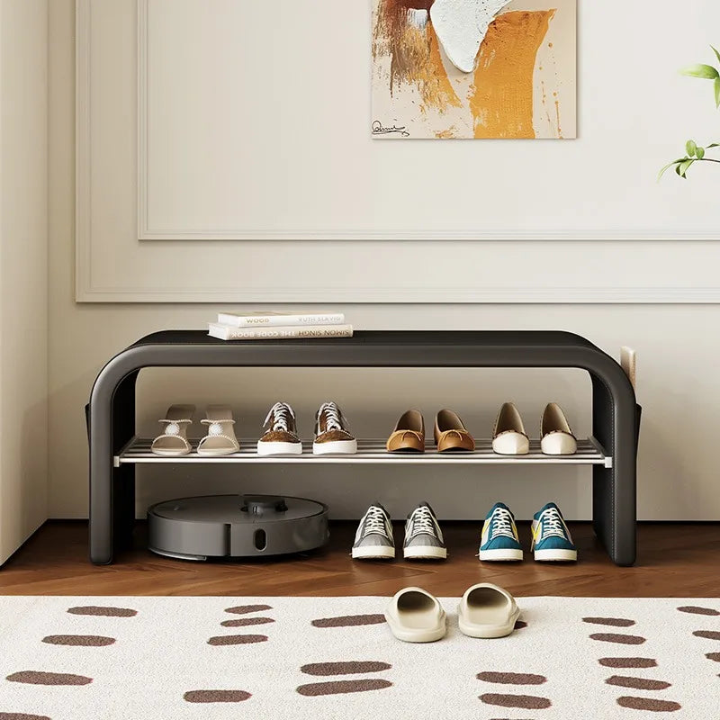 Light luxury shoe changing stool for home use, shoe wearing stool, shoe cabinet, integrated bed end stool Oasis Select
