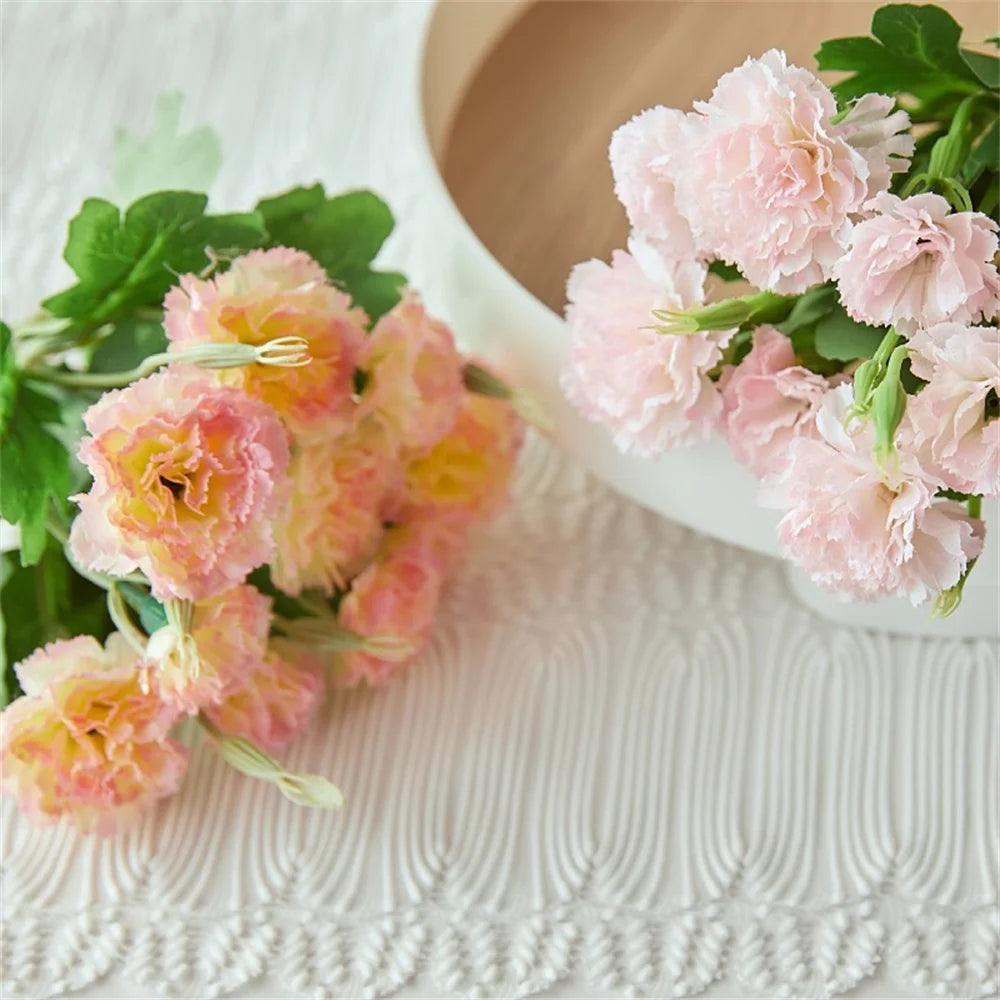 Spring Carnations Silk Touch Valentine's Bouquet Home Decor Florals Stems Holiday Gift Flowers For Romantic Gesture Seasonal Oasis Select