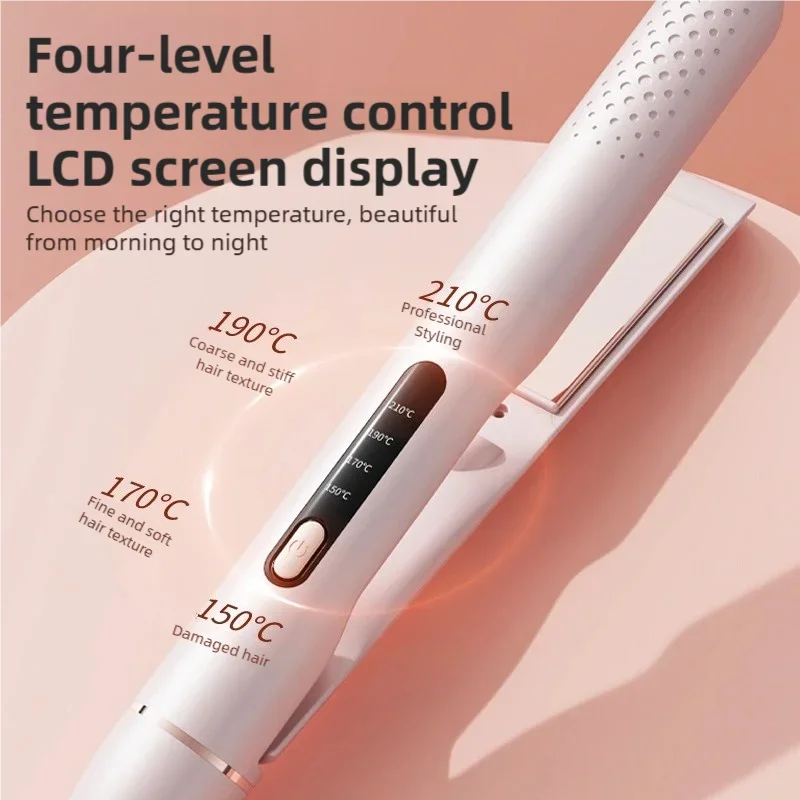 URGGU 2-in-1 Hair Straightener & Curling Iron | LCD Display