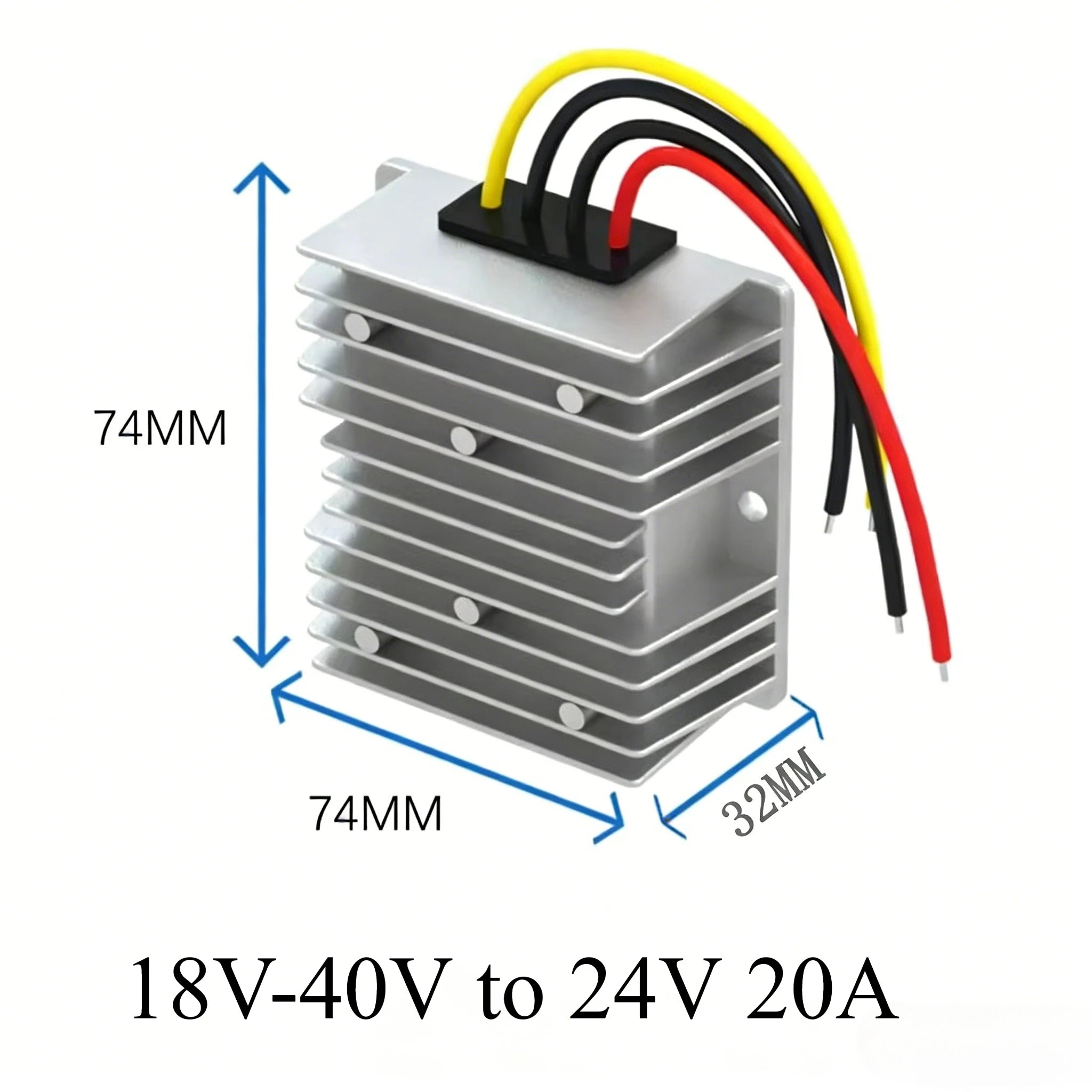 9-40V 12V 24V 36V to 24V 2A-30A Step-up/down DC Power Converter Car Voltage Stabilizer Boost Buck Module Solar Regulator Oasis Select 18V-40V to 24V 20A