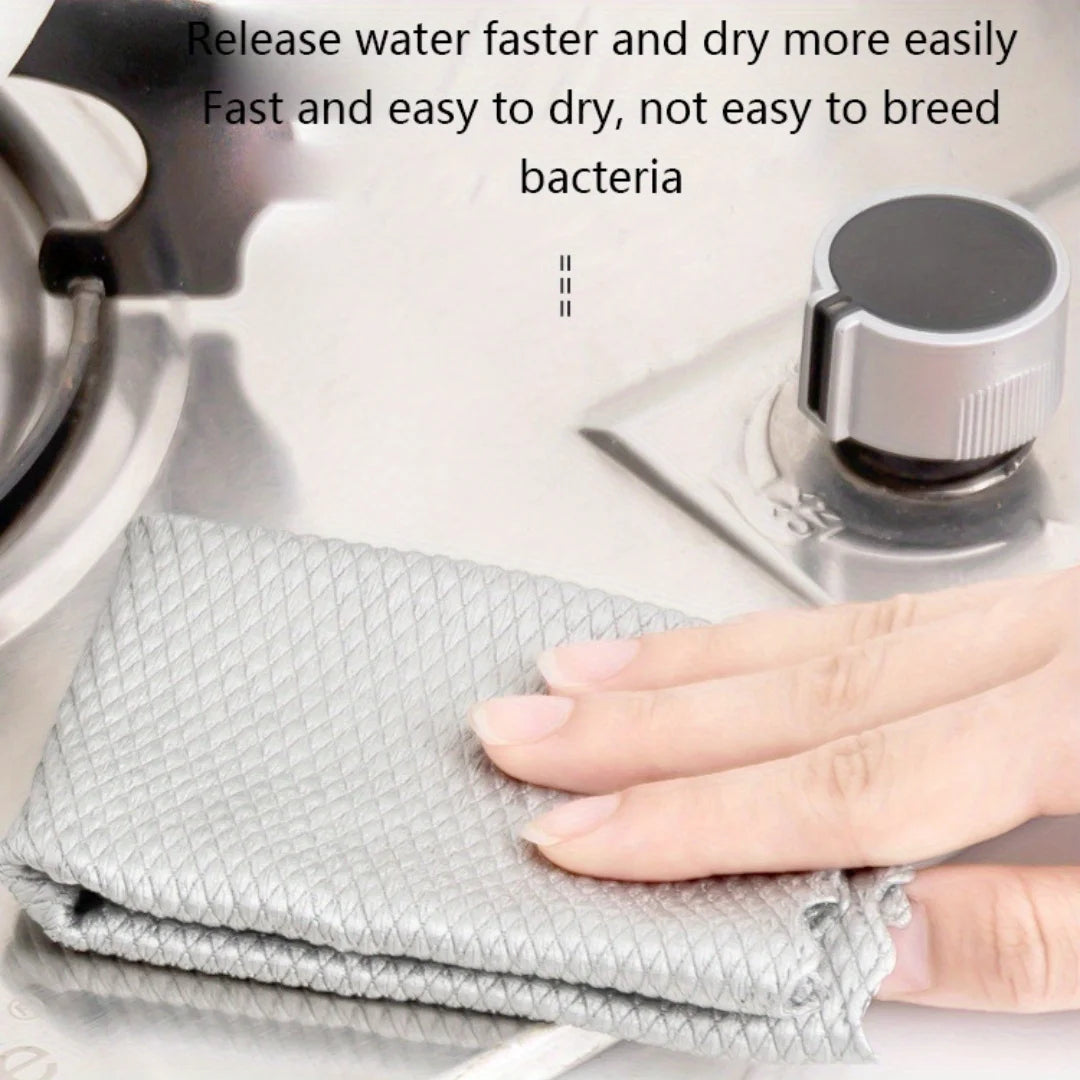Efficient Glass Cleaning Towel MIrror Cleaning Cloth Absorbent Kitchen Towels 25x25cm Napkin for Glass Dish Washing Wiping Rag Oasis Select