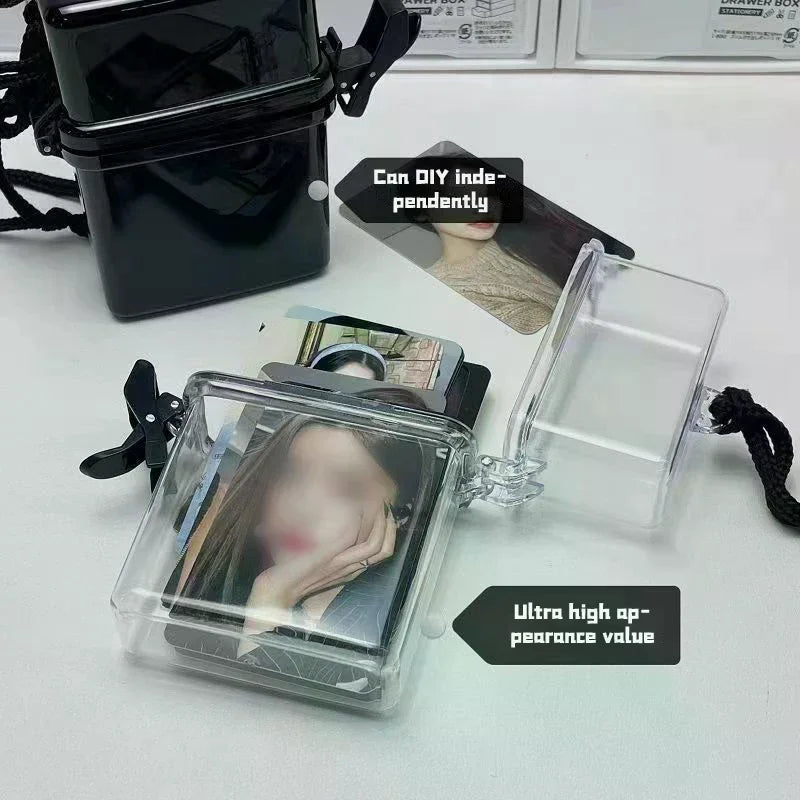 Ins Idol Photo Card Storage Box Decorative Photocard Storage Box Waterproof Photo Picture Collect Holder Message Organizer Box Oasis Select