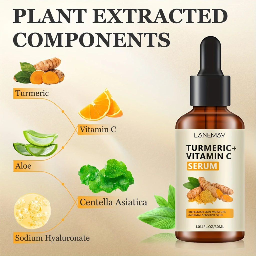 Turmeric & Vitamin C Face Serum – Hydrating Drops for All Skin