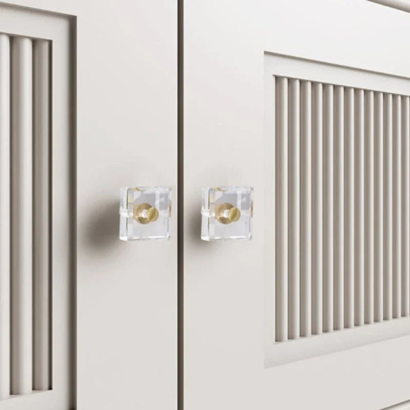 Cupboard Door Handle for Furniture Hardware Solid Brass Crystal Glass Cabinet Pull Kitchen Storage Door Handles Drawer Knobs Oasis Select