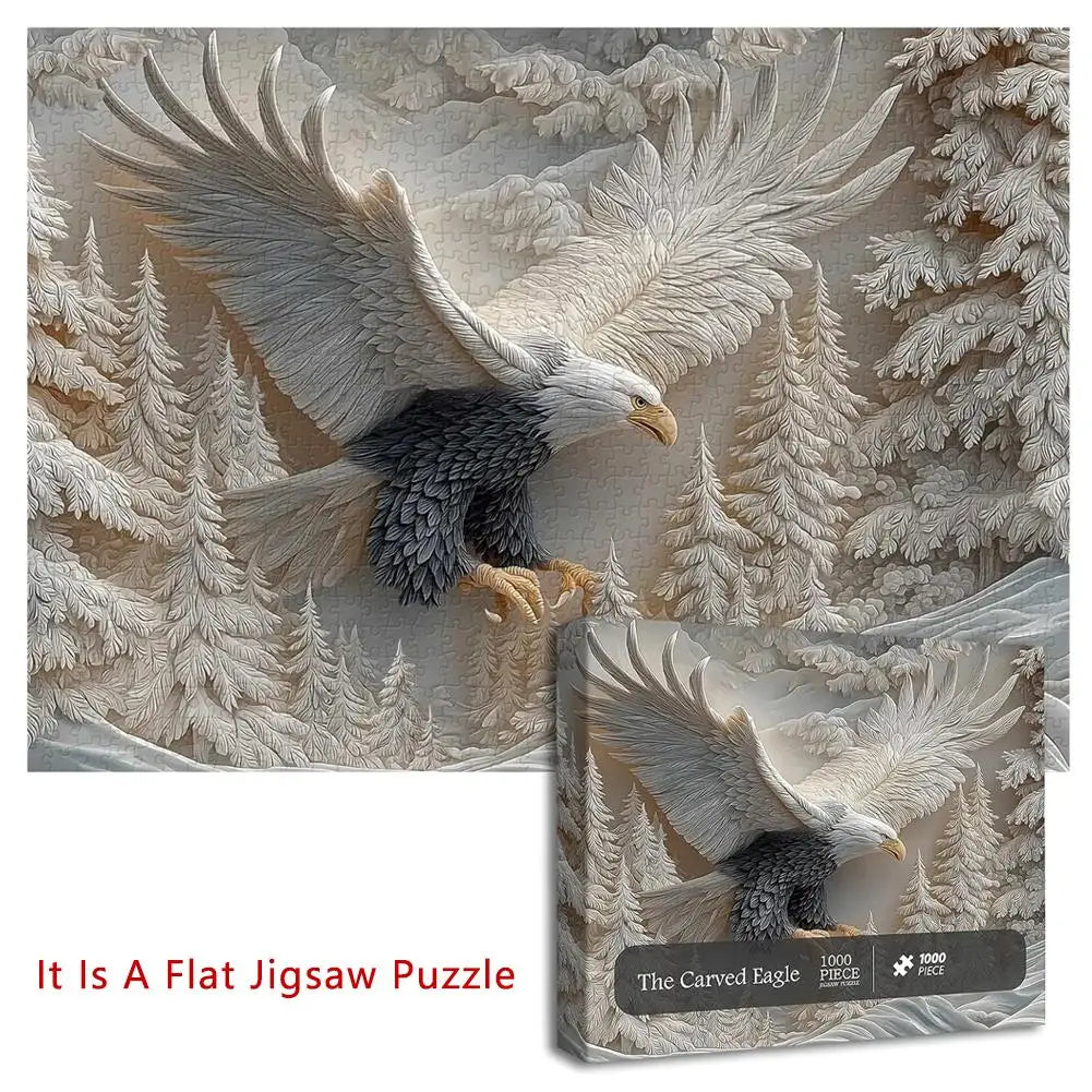 3D Majestic Eagle Jigsaw Puzzle Personalized Picture Puzzle DIY Wall Art Decor For Living Room Bedroom Handmade Gifts Oasis Select 1set