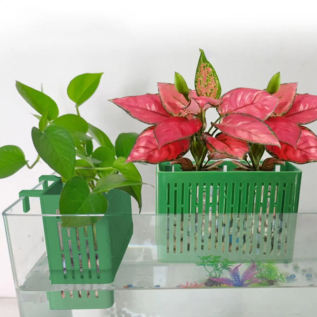 Fish Tank Hanging Planter Aquatic Plant Holder Heat-resistant Hydroponic Basket Aquarium Underwater Aquatic Plants Basket Oasis Select
