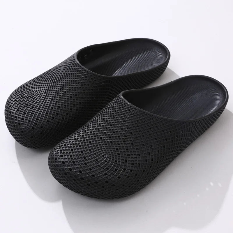 Breathable Clog Work Shoes for Men Summer Slip on Anti Slip Kitchen Safety Shoes Lightweight Indoor Outdoor Garden Clogs Oasis Select 44-45 Black