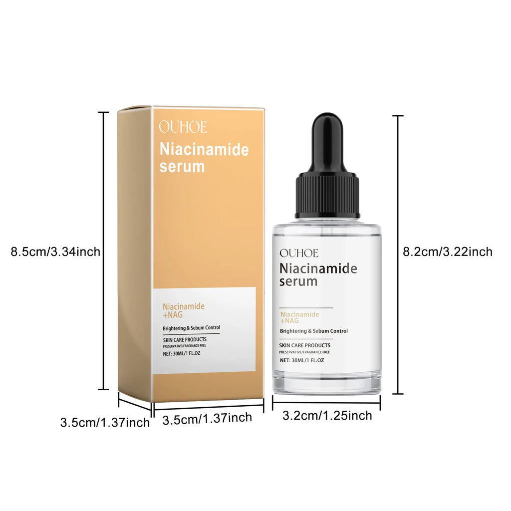 Nicotinamide Face Serum Brightening Moisturizing Smoothing Shrink Pores Facial Essence Glowing Facial Moisturizer for Daily Skin Oasis Select