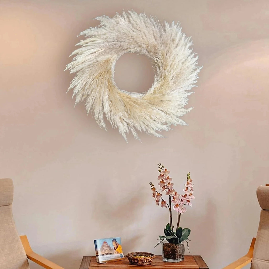Thanksgiving Wreath Artificial Flower Decoration Idyllic Wall Mount Full Farmhouses Wreath Grass Wreath Flower Wreath Home Decor Oasis Select