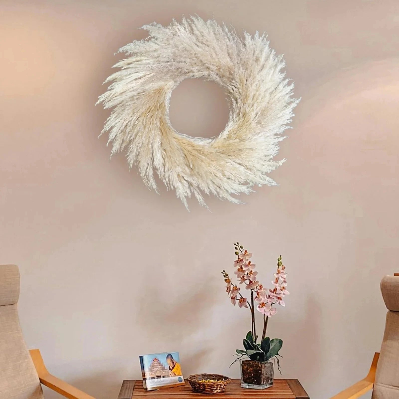 Thanksgiving Wreath Artificial Flower Decoration Idyllic Wall Mount Full Farmhouses Wreath Grass Wreath Flower Wreath Home Decor Oasis Select