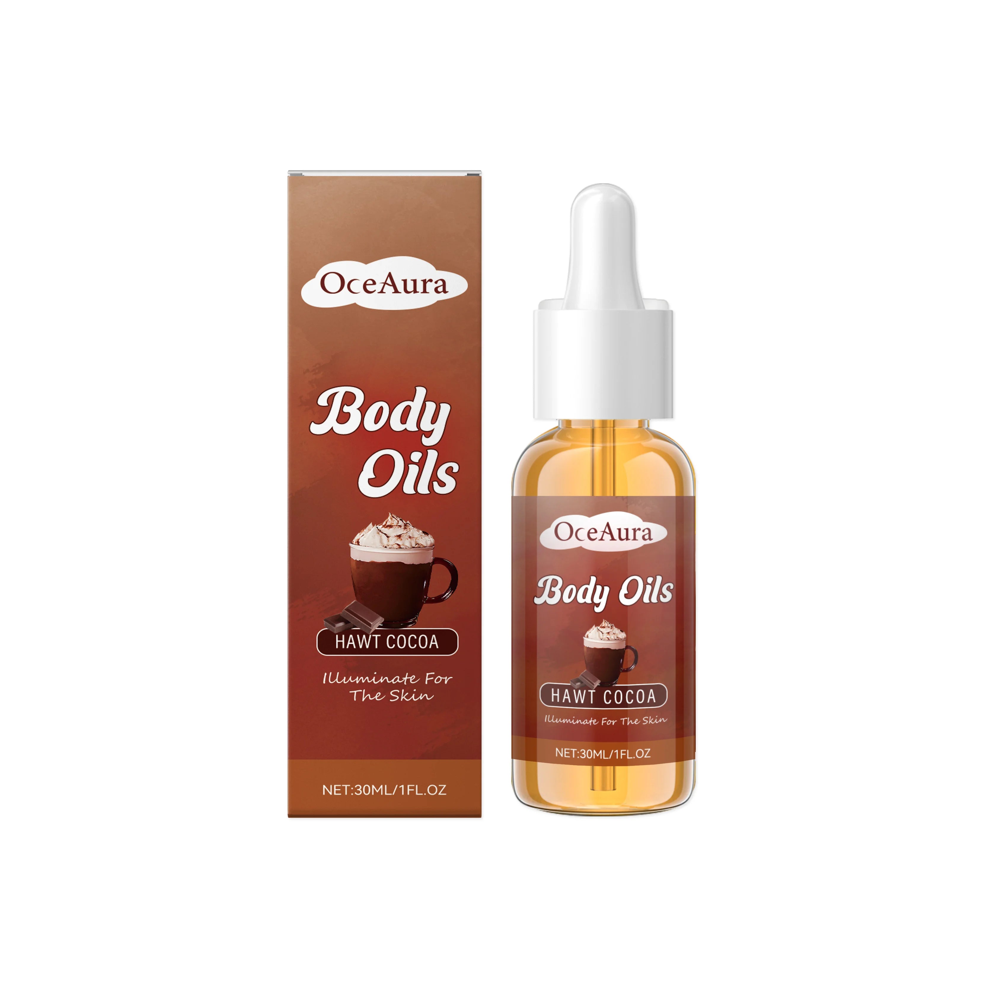 Vanilla Body Oil Improve Dryness Skin Increase Elasticity Relieve Roughness Hyaluronic Acid Body Oil Quick-Absorb Skin Care Oasis Select Cocoa