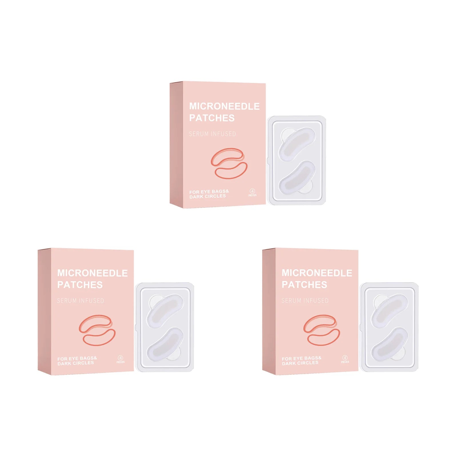0.25mm Retinol Microneedle Eye Patches Mask Reduce Dark Circle & Eye Bags Anti-Aging Firming Patches Forehead & Smile Line Patch Oasis Select 12 pairs Boxed
