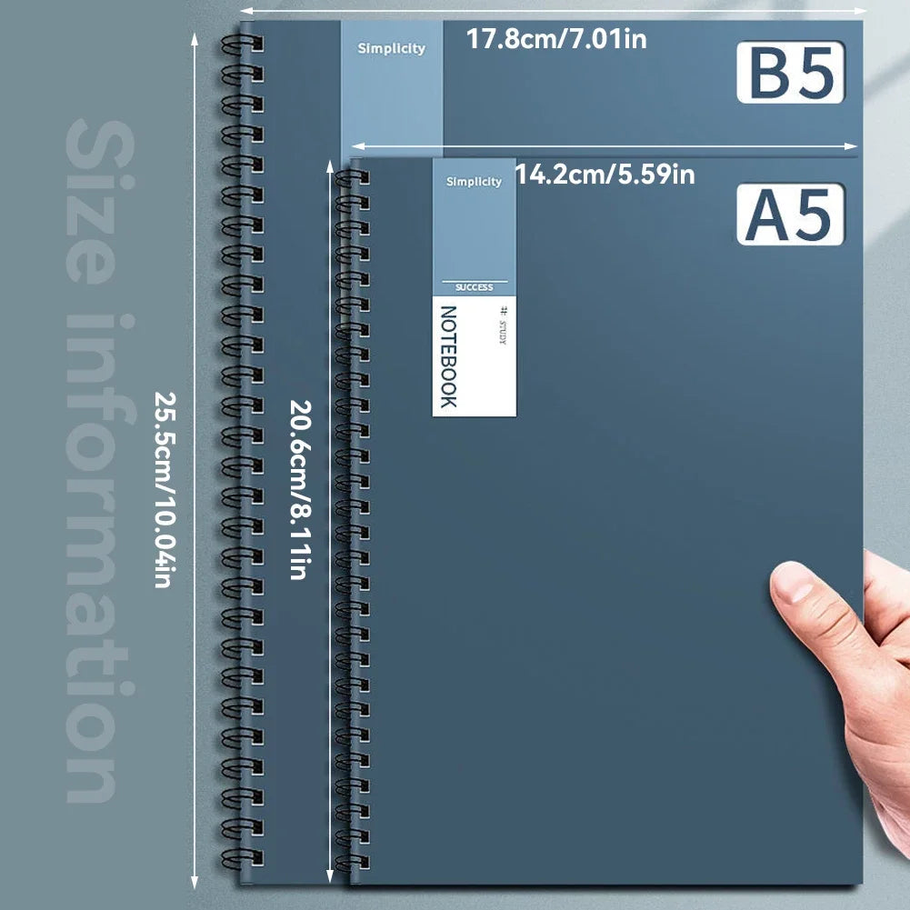 A5/B5 Vintage Spiral Notebook – 40/80 Sheet Journal & Diary