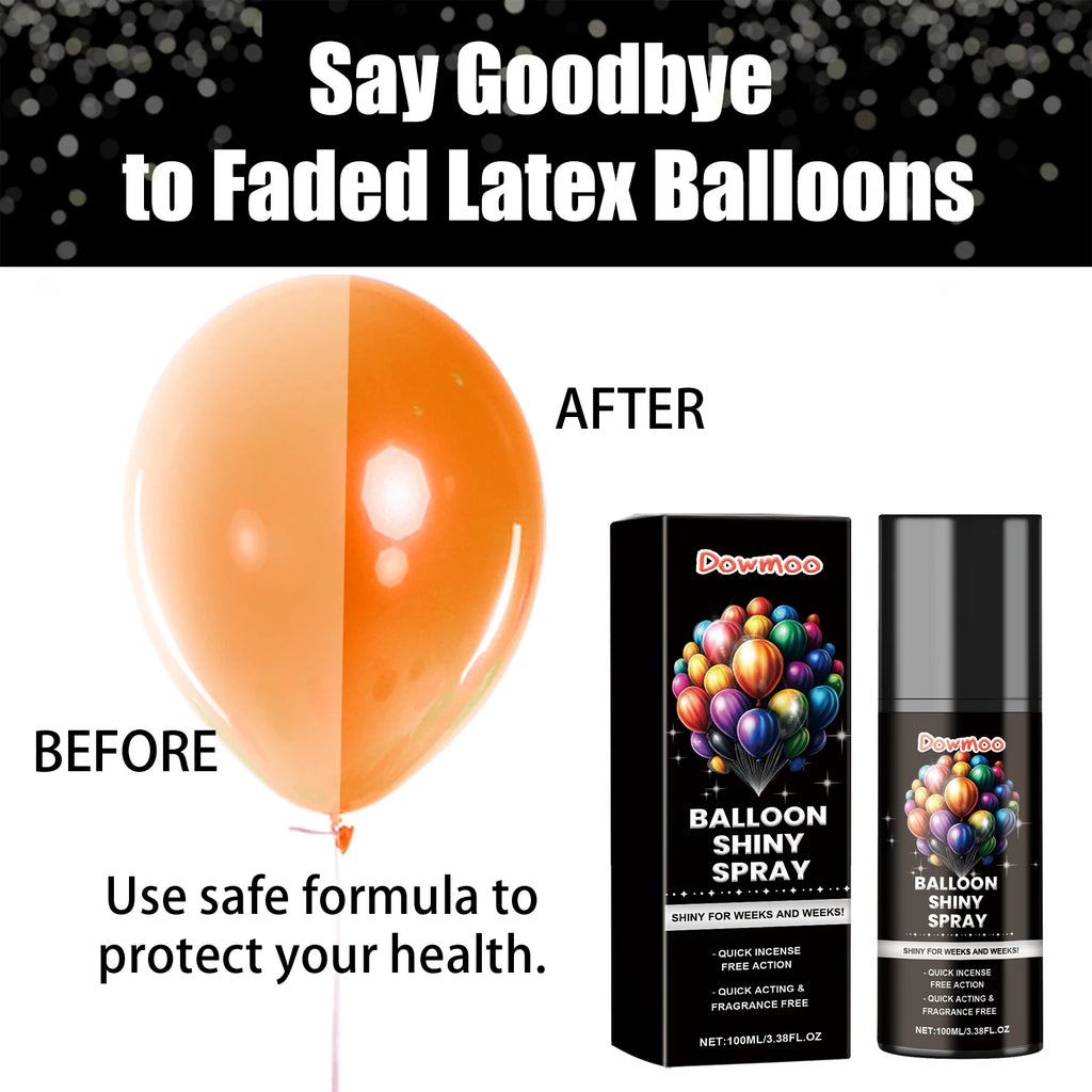 Balloon Shine Enhancer Spray Instant Gloss Polish Party Decoration Supplies Safe Formula Quick Dry For Birthday Wedding Events Oasis Select