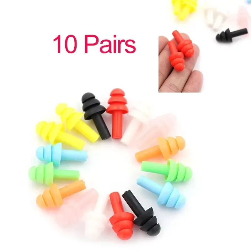 10-50pairs Ear Plugs Sound insulation Waterproof Silicone Ear Protection Earplugs Anti-noise Sleeping Plug For Noise Reduction Oasis Select