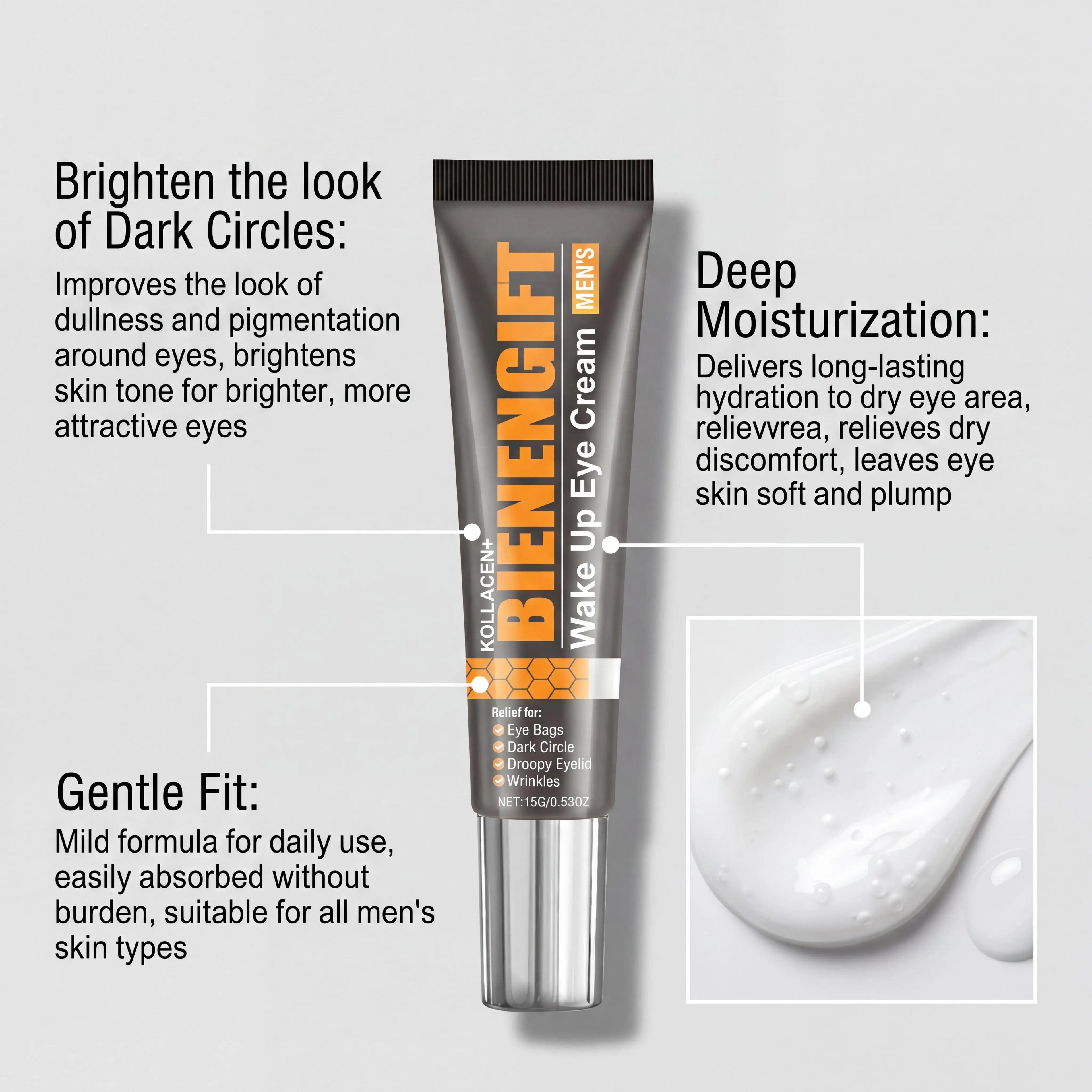Bee Venom & Collagen Eye Cream – Dark Circles & Firming Gel Eye Cream Gel Oasis Select