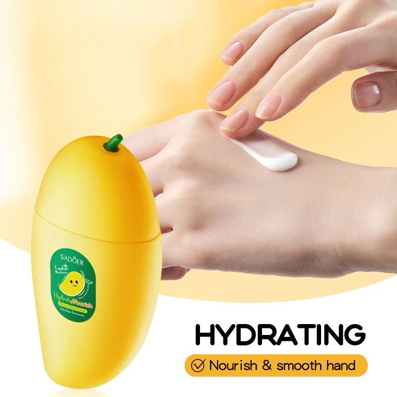 SADOER Fruit Hand Cream – Mango Peach Aloe Lemon 50g Moisturizing Hand Cream Oasis Select