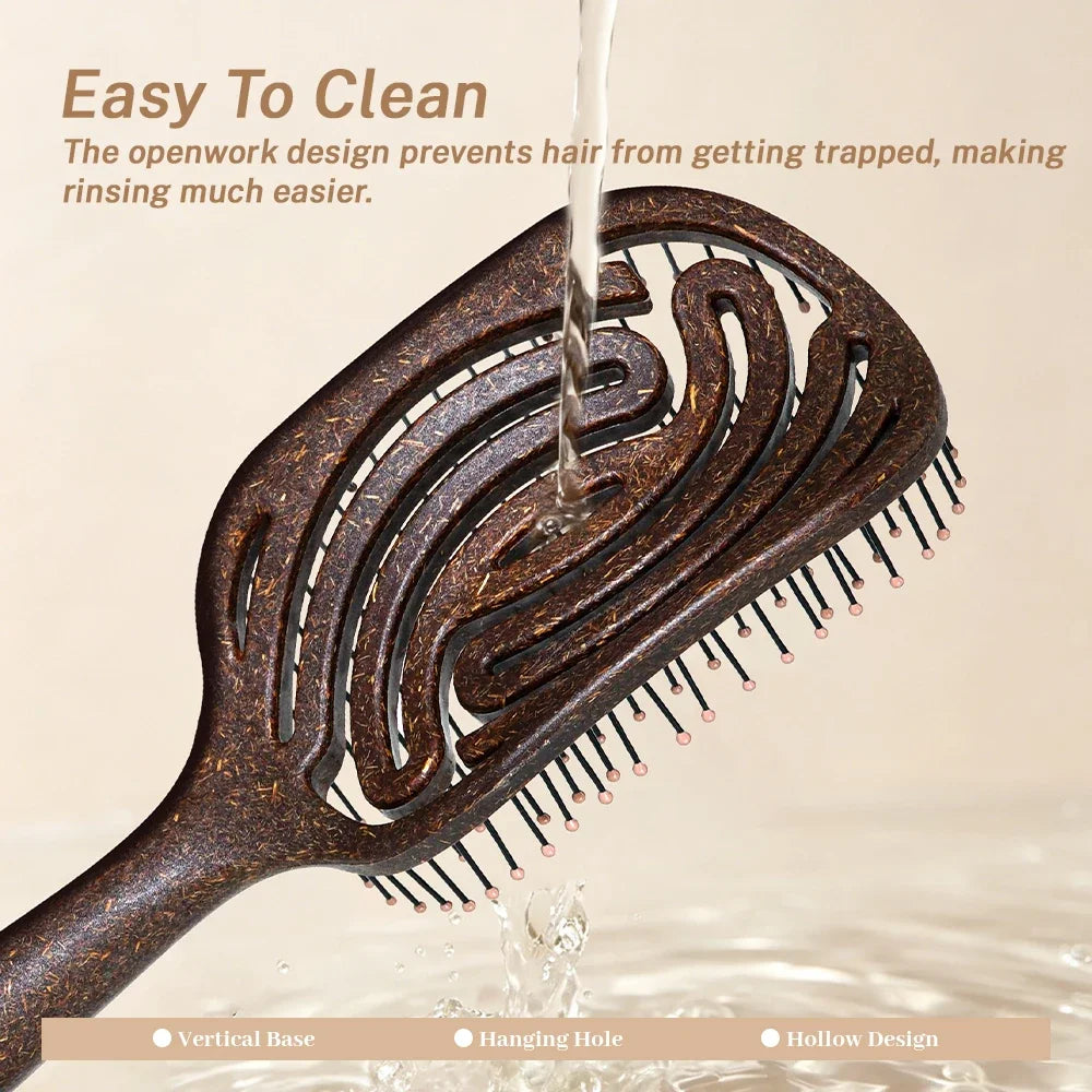 Wheat Straw Hair Massage Comb – Detangle & Quick-Dry Brush Hair Massage Comb Oasis Select