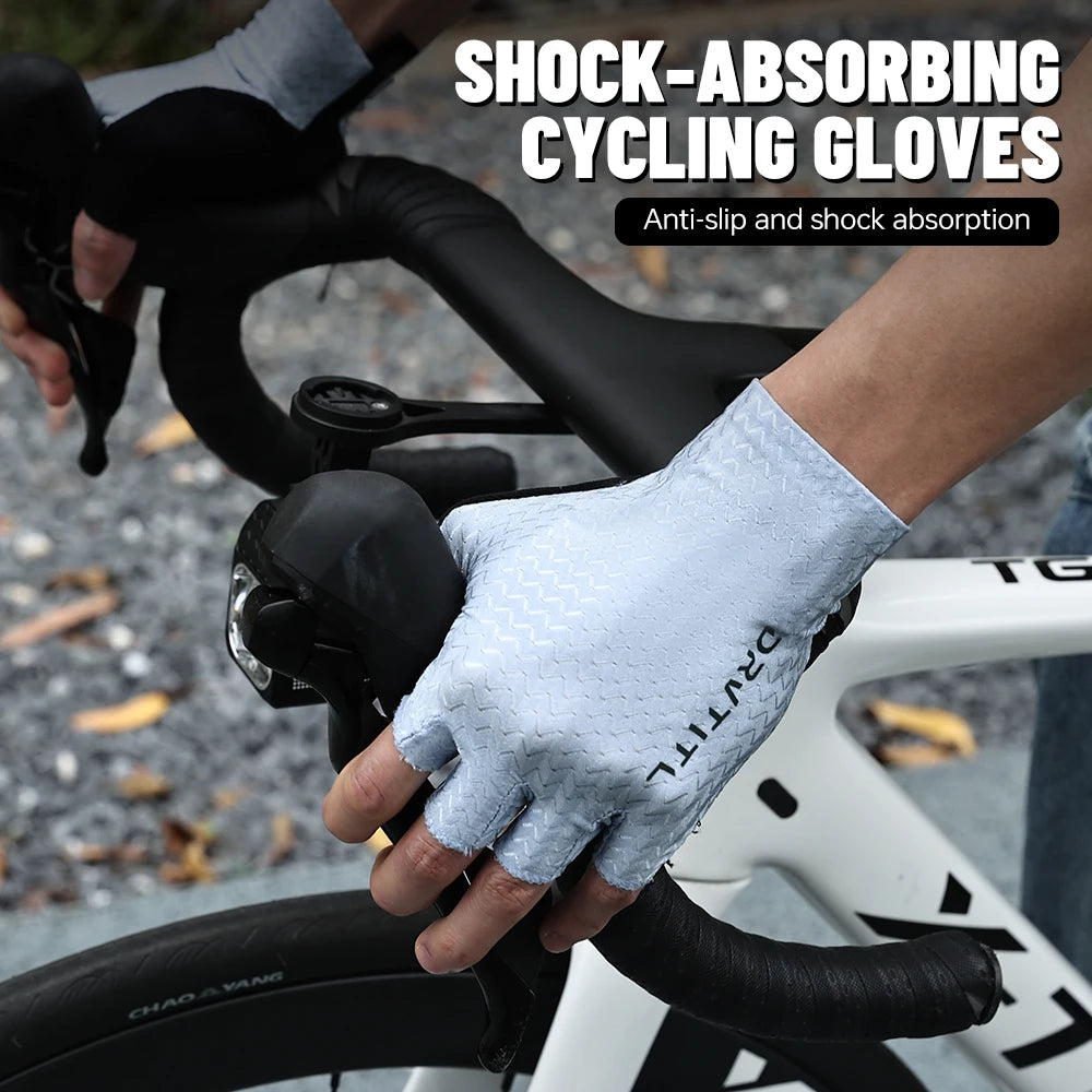 Men's Cycling Gloves Breathable Half Finger Bicycle Sports Gloves Anti-Slip Fitness Gloves Professional Summer Road Gloves Oasis Select