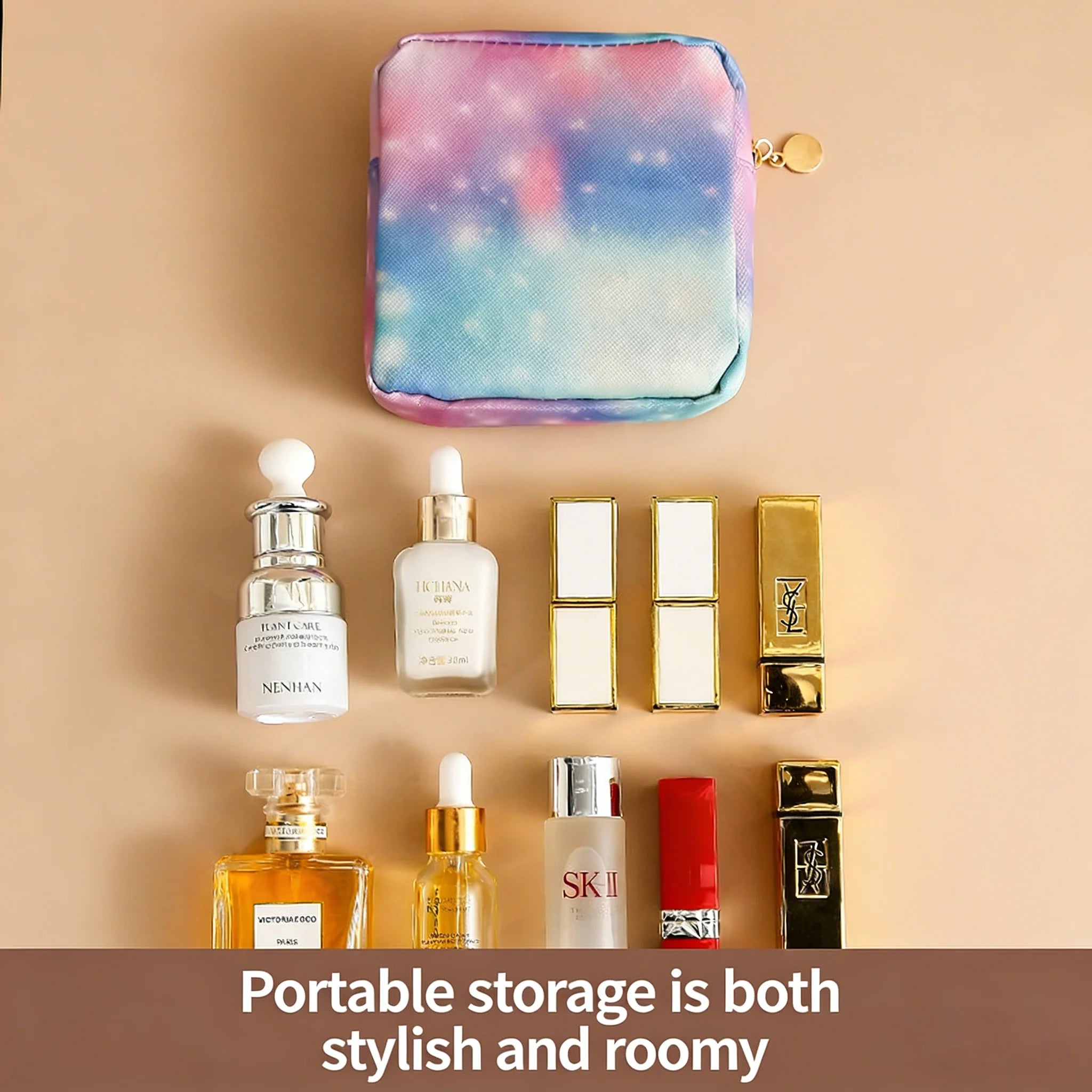 Gradient Waterproof Pouch for Pads, Tampons & Cosmetics