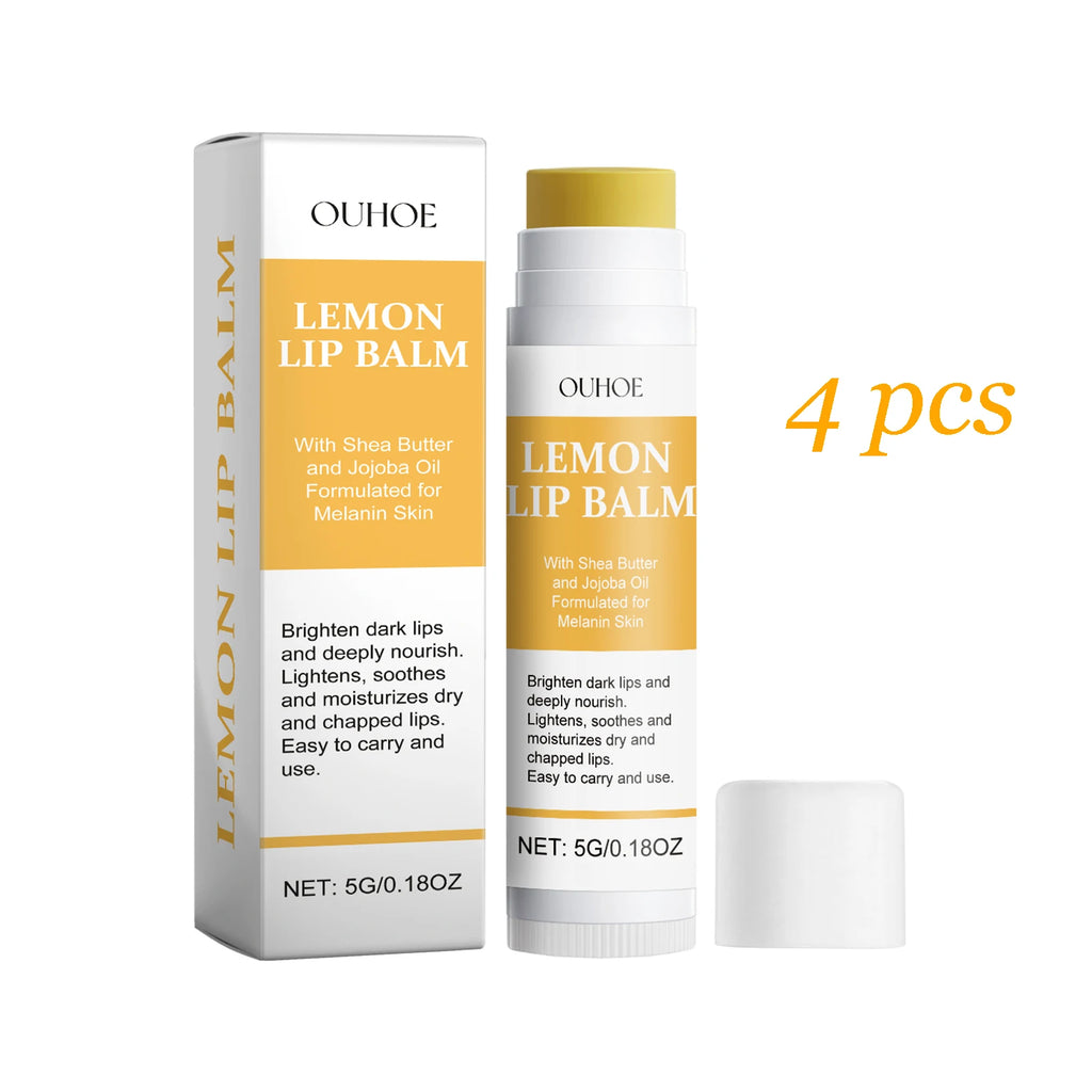 5G Lemon Lip Balm Deep Moisturizing Nourishing Anti-chapping Improve Dryness Brightening Dark Lip Protective Lip Care Balm Oasis Select buy 2 free 2 United States