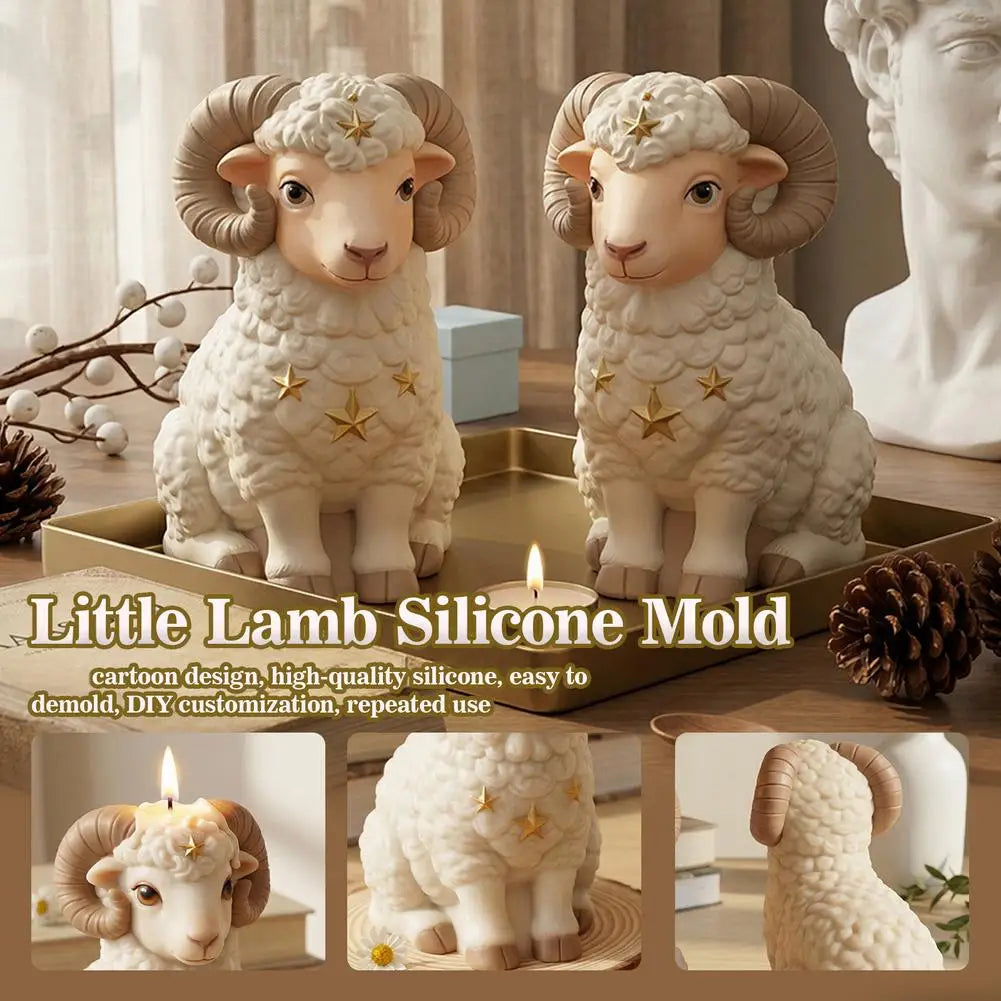 3D Lamb Silicone Mold – DIY Candle, Soap, Resin & Wax Craft