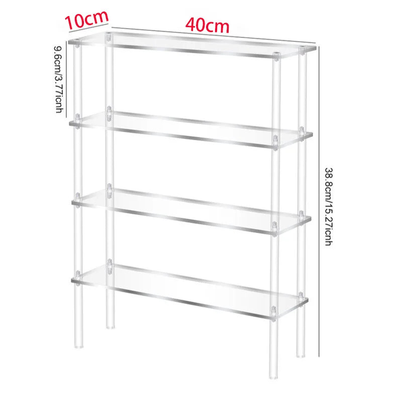 Acrylic Multi-Layer Cosmetics & Perfume Display Shelf Rack