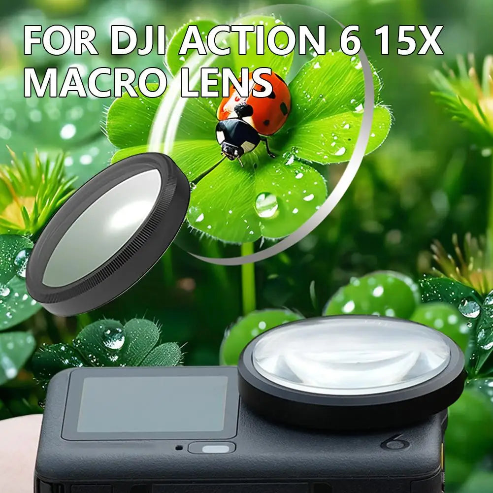 15X Macro Lens for DJI Osmo Action 6 – HD Close-Up Photography