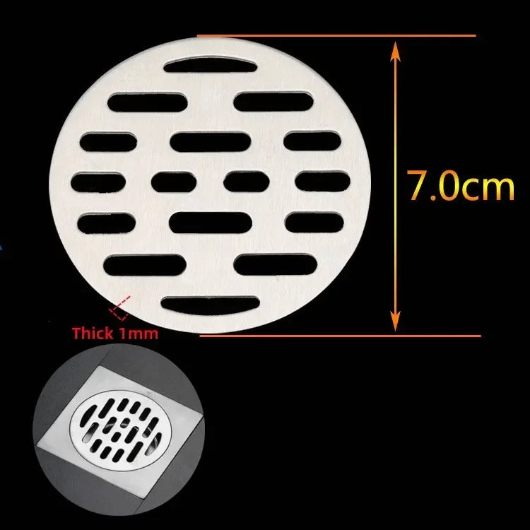 Universal Stainless Steel Round Floor Drains Cover Plate Sink Strainer Anti-clogging Shower Drains Hair Catcher Bathroom Fixture Oasis Select 7cm