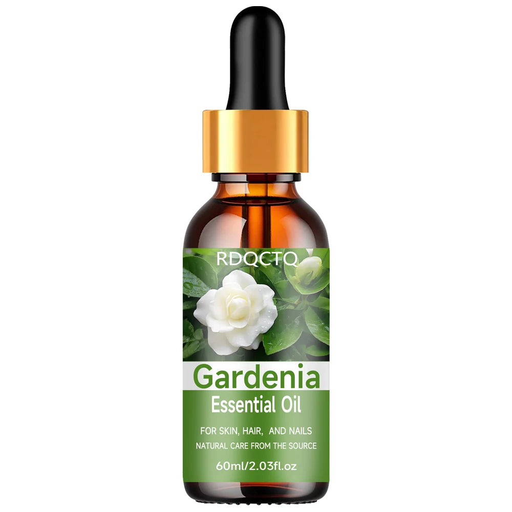Natural Gardenia Essential Oil for Skin, Hair & Nail Care: Pure Floral Moisturizing Oil with Dropper 40/60ml Oasis Select 60g 1pcs
