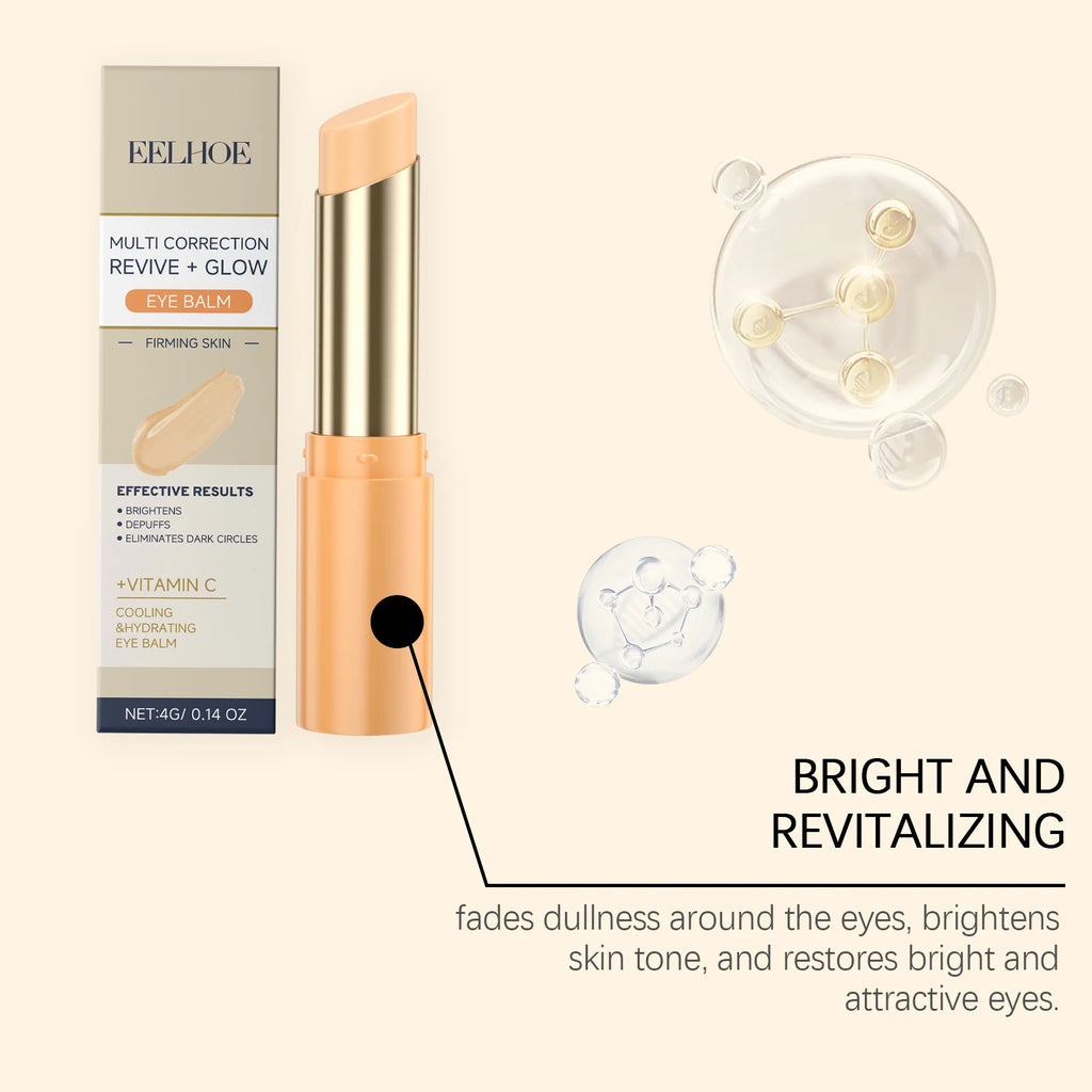 Vitamin C Eye Cream Stick Eye Bag Removal Dark Circles Reduce Fine Lines Anti Puffiness Smooth Moisturizing Brightening Eye Balm Oasis Select