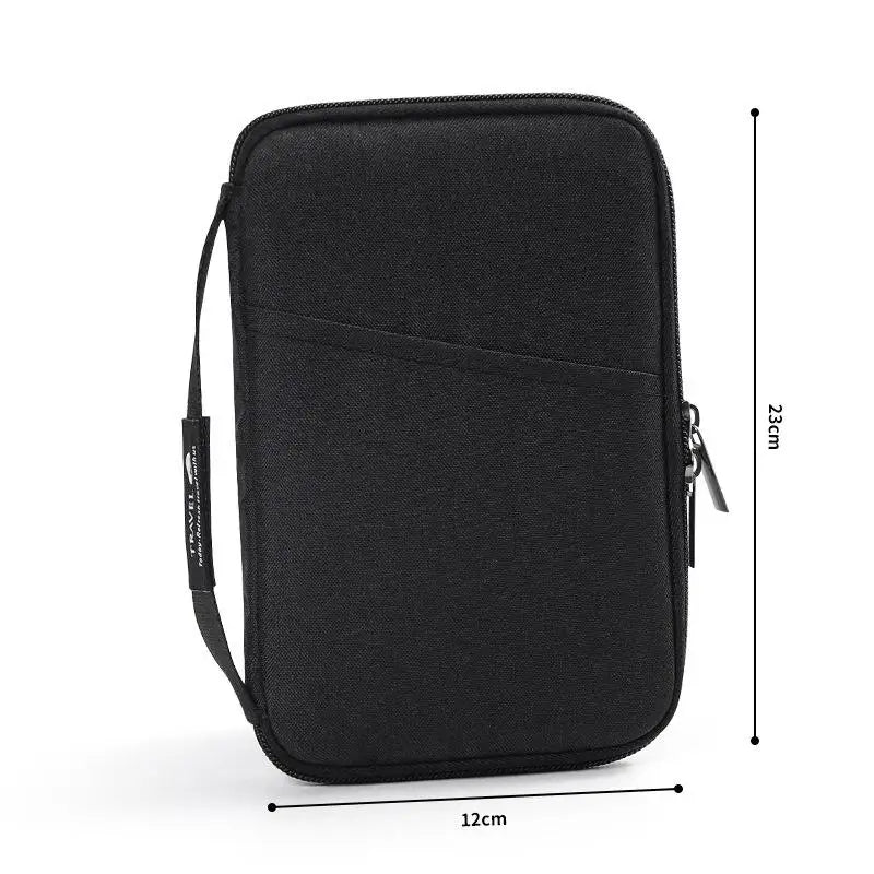 Waterproof Travel Passport Holder RFID Safe Family Organizer Case with Multiple Card Slots - Family Travel Wallet Oasis Select Black
