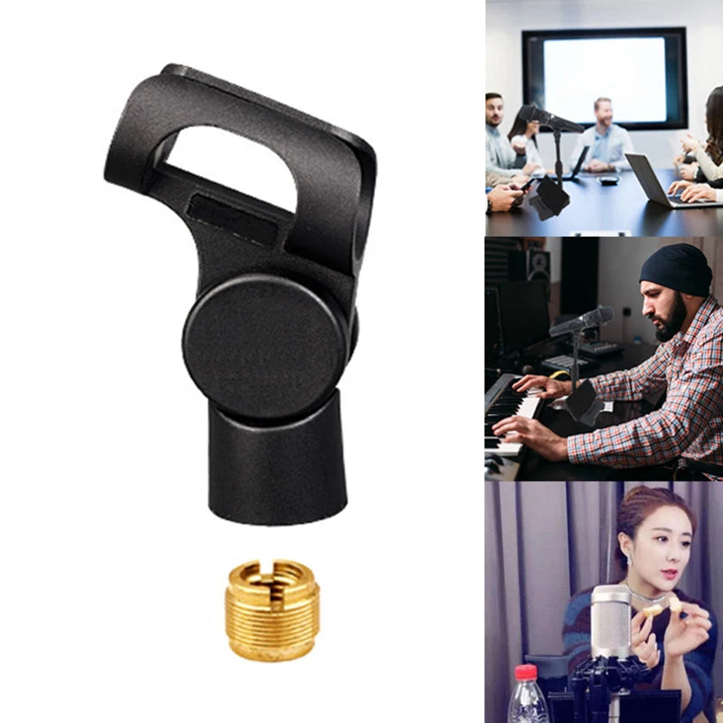 New Sale Universal Microphone Clamp Accessories Clip Holder For Microphone Stand Suspension Arm Adjustable With Plastic Adapter Oasis Select